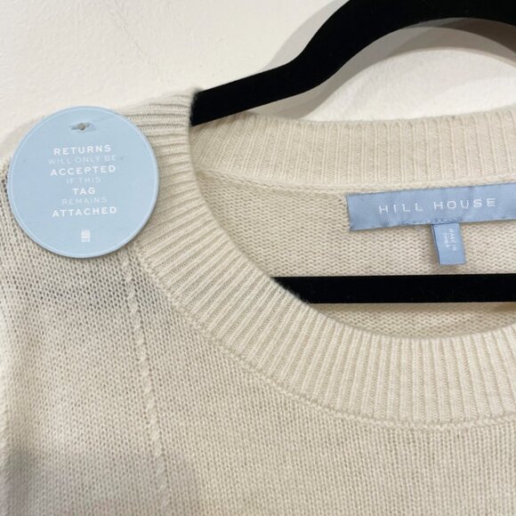 New Hill House Sylvie 100% Merino Wool Puff Sleeve Sweater Ivory XL fit - Picture 6 of 8